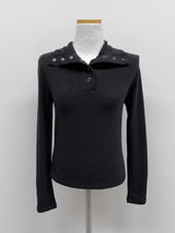 Rivet High Neck Slim Fit T-Shirt