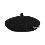 VARZAR Safety Pin Knit Beret / Black