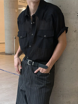 [S/S] Western シースルーリンクルシャツ(3color)