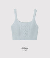 UE Square Twist Knit Bustier (4color)