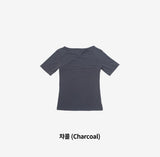 Riffen reverse slit T-shirt