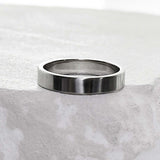 SS-4mm None logo simple ring_N silver