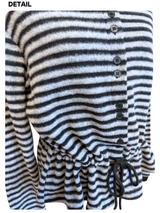 Liz Napping Stripe Strap Tee