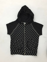 ドットポケットフーディーTシャツ (ジップアップ)