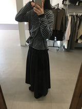 Fleece Stripe Frill Cardigan (4 Colors)
