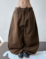 Kari Back Pocket Balloon Cotton Pants 3color