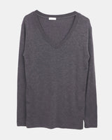 シーン レイヤード シャーリング Vネック ロングスリーブ Tシャツ
