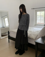 Norin Twisted Round Diagonal Long Sleeve T-Shirt