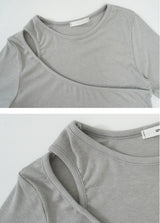 Curve slit ribbed top