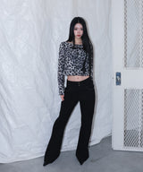 ラフゴシッククロスパッチカーディガン - leopard