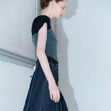 Back ziper tube top chacol