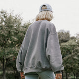 VINTAGE PIGMENT WASHED SWEATSHIRT GRAY