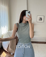 【MADE】Half neck sleeveless
