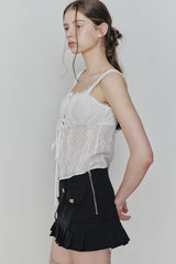PURITY LACE TOP white