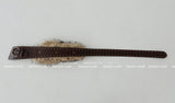 a mink fur ethnic wide belt
