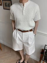 ASCLO One Tuck Cotton Half Pants (4color)
