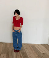 DEEP V HALF TEE
