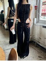 Curve islet sleeveless(3color)