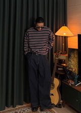 Washed denim pants 