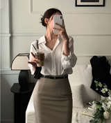 Near Tencel Basic Oversized Shirt / 5 colors