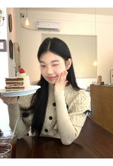 ボウケープ2ピース長袖ニット