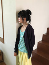 Hio Basic Loose-Fit V-Neck Cardigan