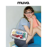 muva. Beaded Shoulder Hobo Bag, Large‑Capacity Genuine‑Leather Underarm Purse, Original Niche Designer Style, New Arrival May 17