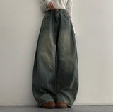 [Basic, Long/S~XL] Gus Washing Pintuck Wide Denim Pants