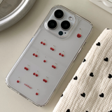 [made] cherry pattern jelly hard case