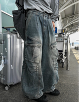 リベットカーゴデニムパンツ