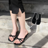 Liben Ribbon Strap Thong Heel Sandal