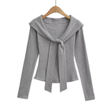 Shoulder Strap Soft Long Sleeve Tee