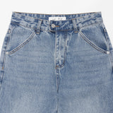 デニムストラップワイドパンツ code 18105