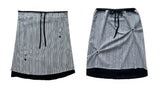  Oblique Noir Visor Stripe See-through Midi Skirt (2 colors)