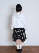 MEOW CAT EAR HOODIE ZIP UP - WHITE