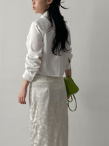 Ribbon Stripe Crop Shirt