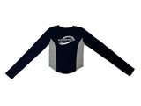 セクシークロップドカラーブロックスポーティーソフトフィットTシャツ - 3 COLOR