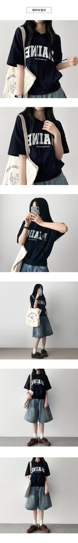 Shelly Patch Embroidery アノラック半袖パーカー