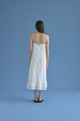 T/T ピンタック スリップ ロングワンピース (white)