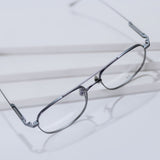 Knouun Square titanium glasses CODE. 102. G Black N Gray