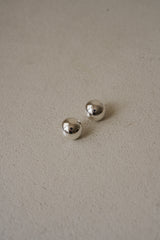 [MADE] Silver925_クリーンハーフボール_ピアス (3colors)