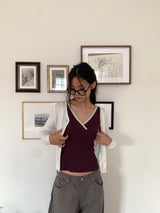 WOOL V-NECK CARDIGAN (5C)