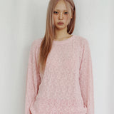 Net Raglan Knit Sleeve (pink)