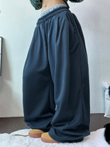 ベーシックピンタックロングパンツ 🤍🩶🖤💙4カラー