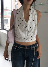 DRAPE HALTER TOP