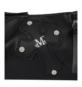 BAEL CROSS LEATHER PATCH MINI SHOULDER BAG