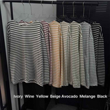 [Unisex] ストライプ ルーズフィット ロングスリーブ(7color)