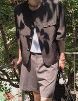 Deero Tweed Half Jacket