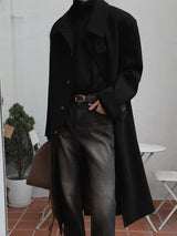 Pleddy French Chin Strap Wool Coat (2color)
