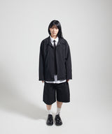 HIDDEN SHIRT JACKET-BLACK